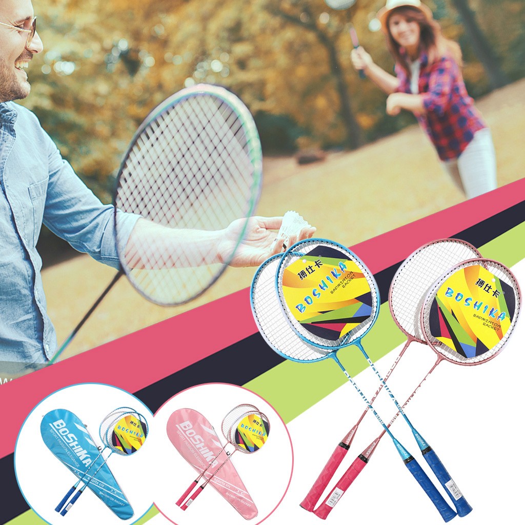 Beginner Players Badminton Racket Outdoor sports Player Badminton Racquets Set Double Rackets Badminton Racket With Bag