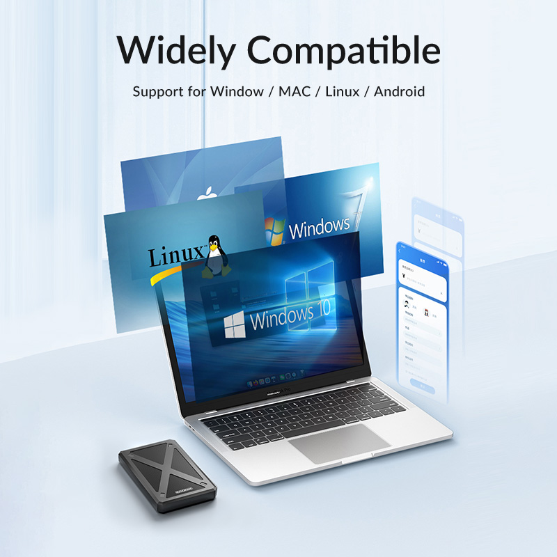 IDsonix-carcasa para disco duro SATA SSD de 2,5 pulgadas, USB tipo C a SATA3.0, 6Gbps, carcasa para disco duro externo para PC, portátil, almacenamiento de datos