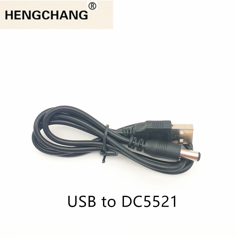 70 cm Usb-poort 5.5x2.1mm 5 V DC Barrel Jack Power Cable Connector Black voor USB licht fan luidsprekers hub 1 pcs