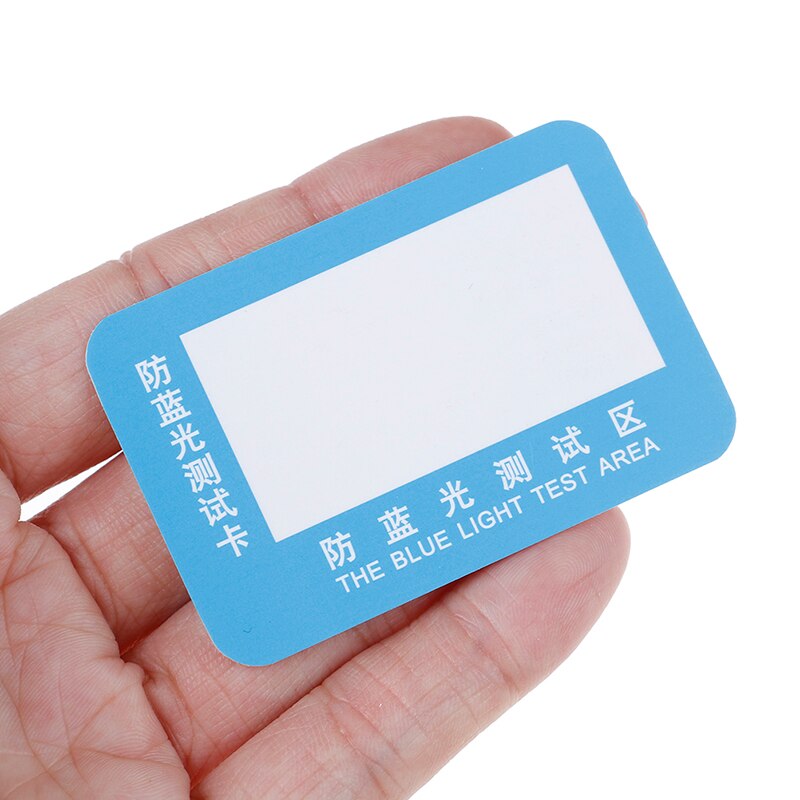 10pc PVC Anti-Blue Light Test Card Test Light Glasses UV Test Accessories Card Blue Light Detection Card Generator Card And Temp