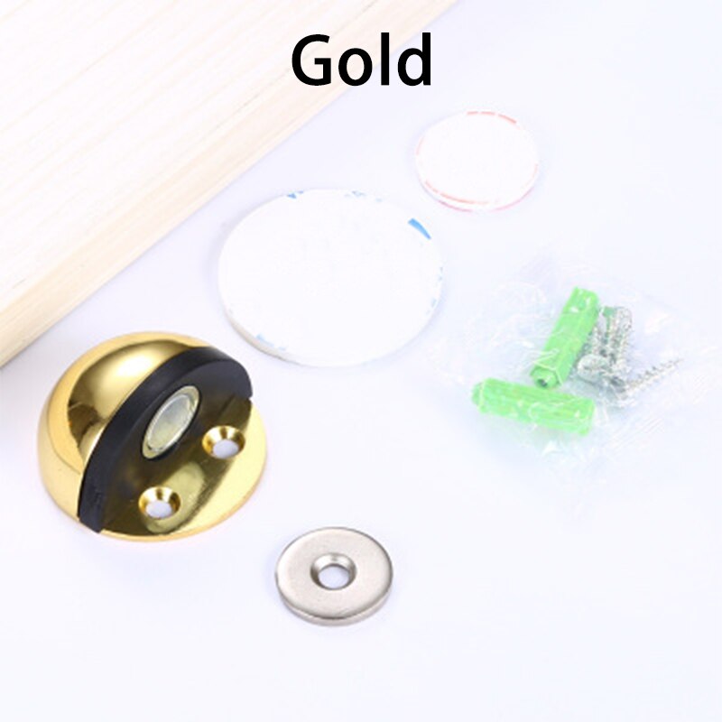 Stainless Steel magnetic door stopper dual catch no punching door bumper wedge wall door stopper: 11