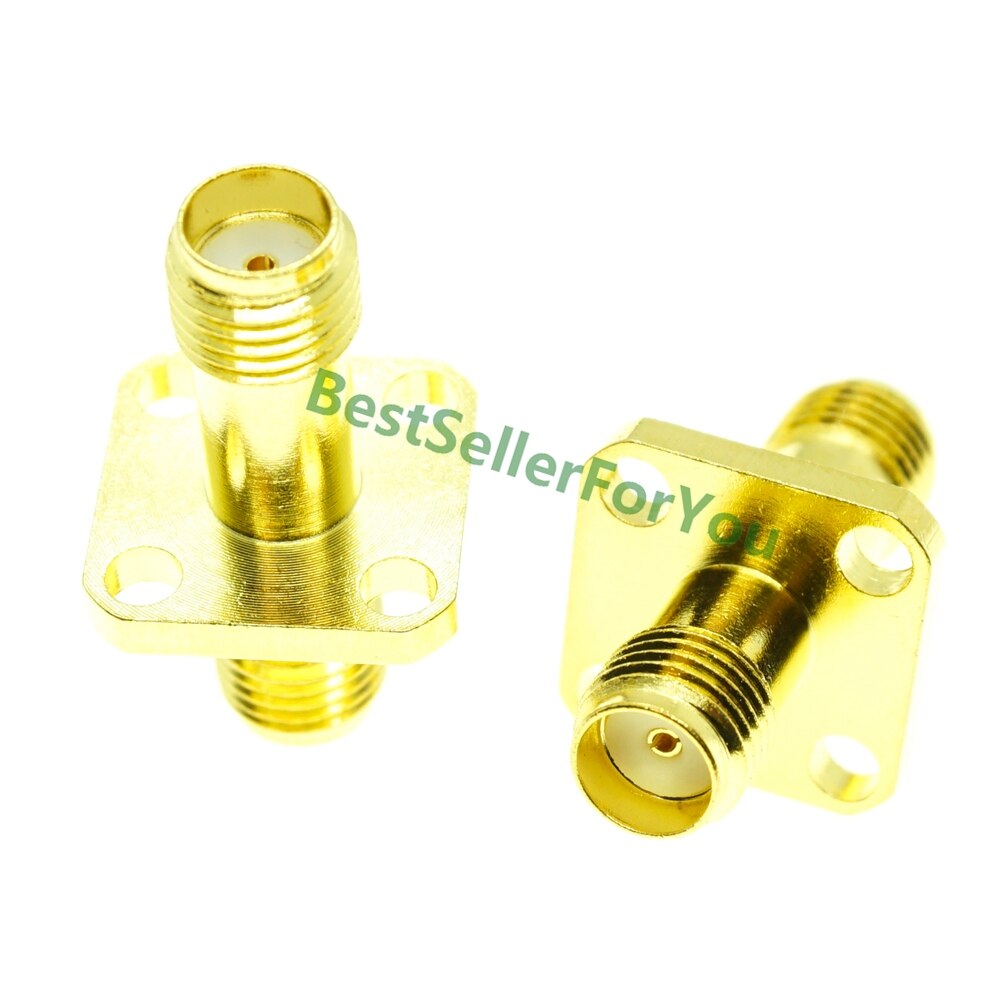 Adapter SMA female to SMA female 12.7mm 4 hole flange panel mount connector F/F