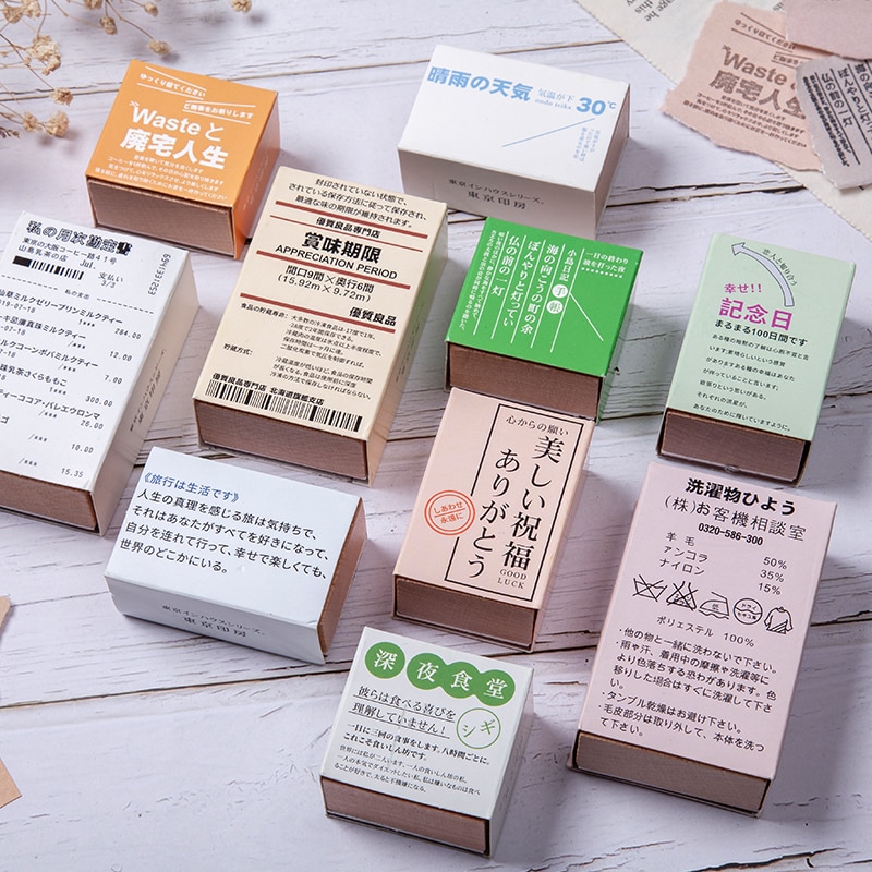 Sellos de goma madera para scrapbooking, sellos estándar para casa de impresión de Tokio, 10 unids/lote
