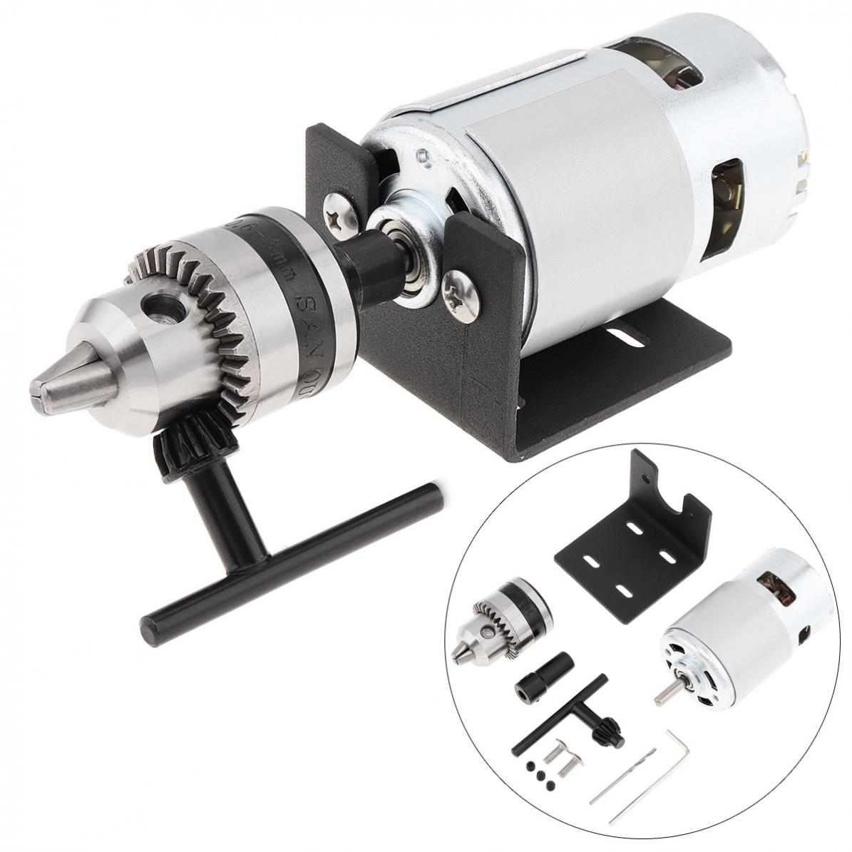 Motor de prensa de torno eléctrico 775, 12-24V, 50/60Hz, con portabrocas B10 y soporte de montaje de 8000-28000rpm para prensa de torno, bricolaje, para el hogar