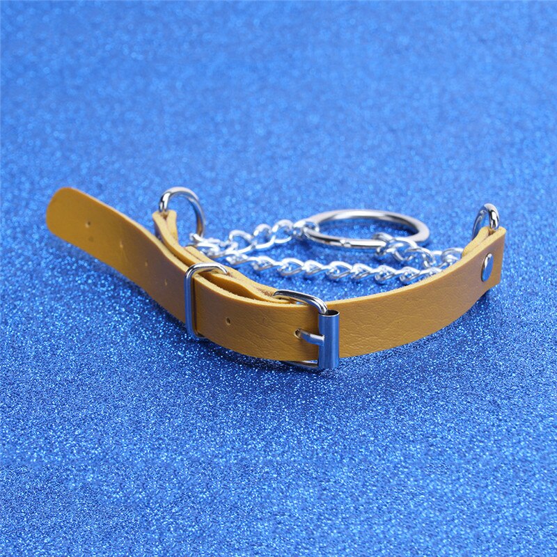 Punk Cross Kraag Choker Bel Ronde Ketting Hart Zwart Pu Lederen Punk Goth 100% Handgemaakte Hals Sieraden