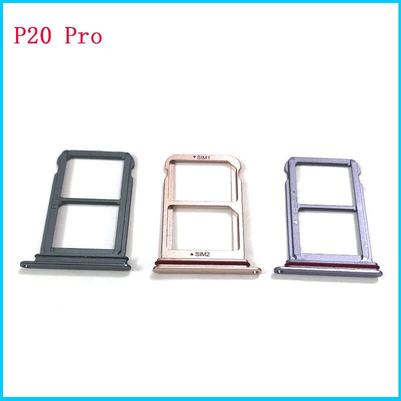 Voor Huawei P20 Pro Lite Sim-kaart Lade Houder Slot Adapter Socket Sim Vervangende Onderdelen: p20 pro gold