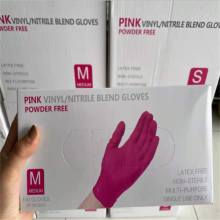 Gants de sécurité jetables en Nitrile vinyle rose, 100 pièces, étanches, sans allergie, de alimentaire, pour femmes et filles, pour le travail et le nettoyage de la maison