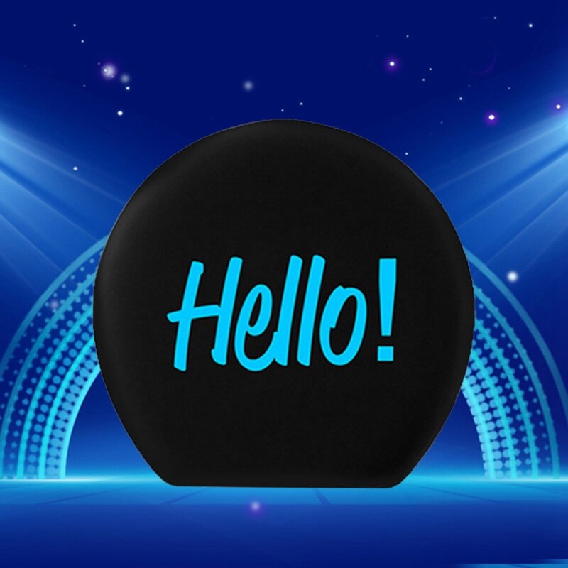 Mini LED Backlit Portable Speaker, Speaker with the Words "Hello"