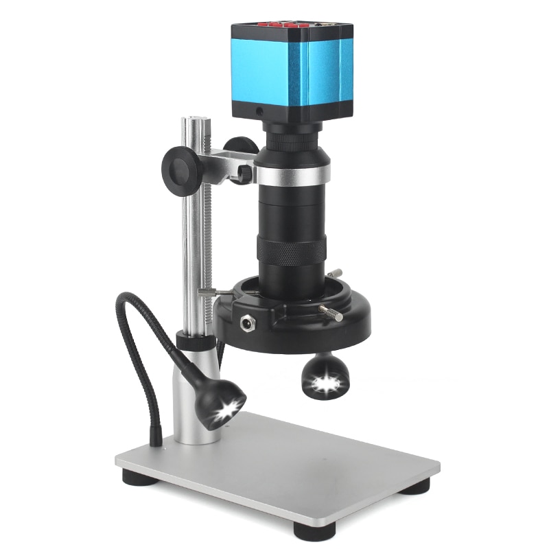 1080P HDMI USB Electronic Digital Video Microscope Camera 130X Zoom C Mount Lens USB LED Light For Lab PCB Phone Repair Tools