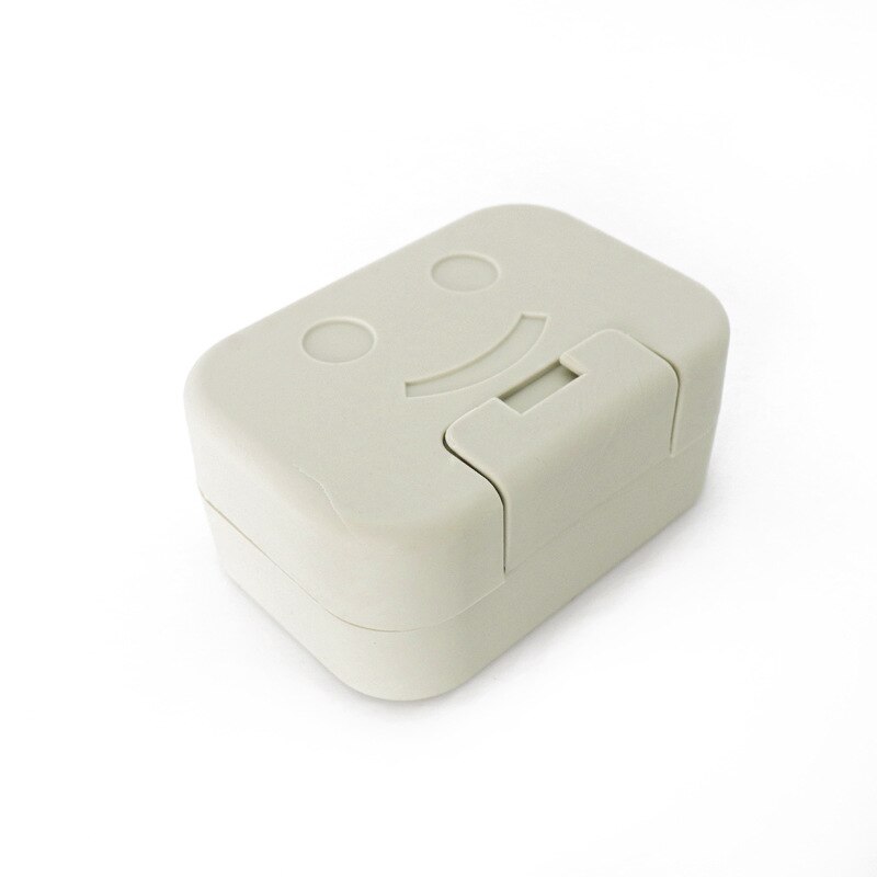 Lock soap box bathroom soap holder sealed soap travel box with lid: C