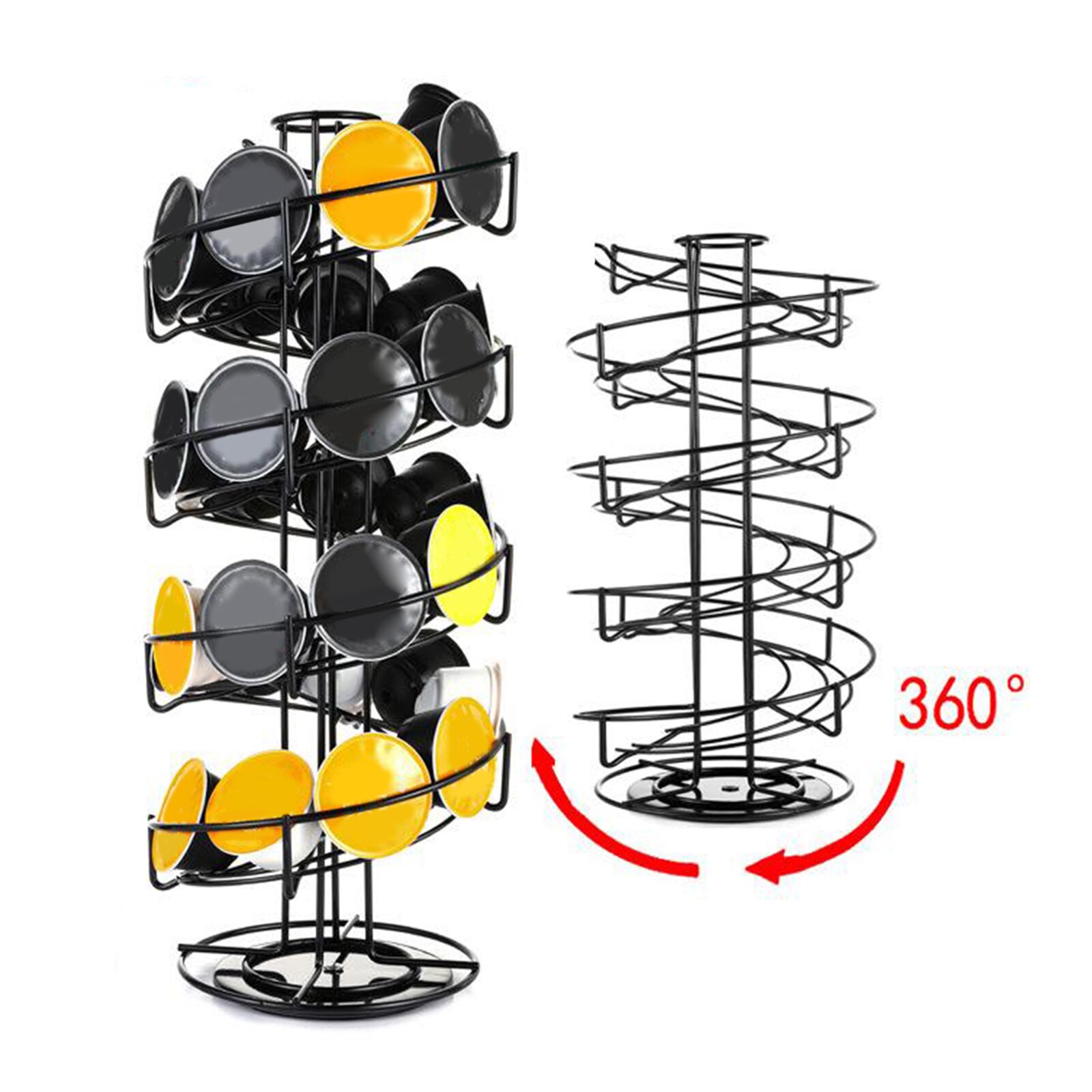 Coffee Capsule Rack Holder - Holds Capsules Line and Modern 360-degree Rotation. for Coffee Machines