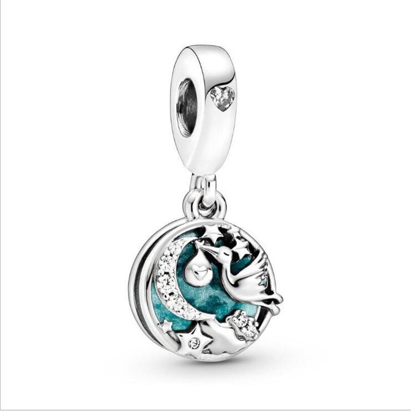 925 Sterling Silver Charms Colorful Beads Fit Original 3mm Bracelets DIY Jewelry Making For Women: CMS1556
