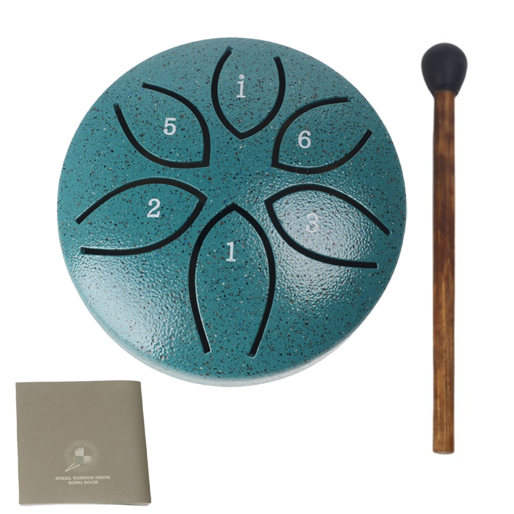 3 Polegada 6 notas handpan tambor com tambor malho instrumentos de percussão chuva tambor instrumento para yoga meditação presente exclusivo: cinza rosado claro