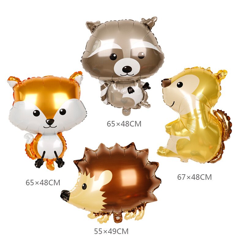 Cartoon Animal Foil Balloons squirrel Ballon Fox flamingos Air balloon Birthday party decorations Kids hedgehog Inflatable toys