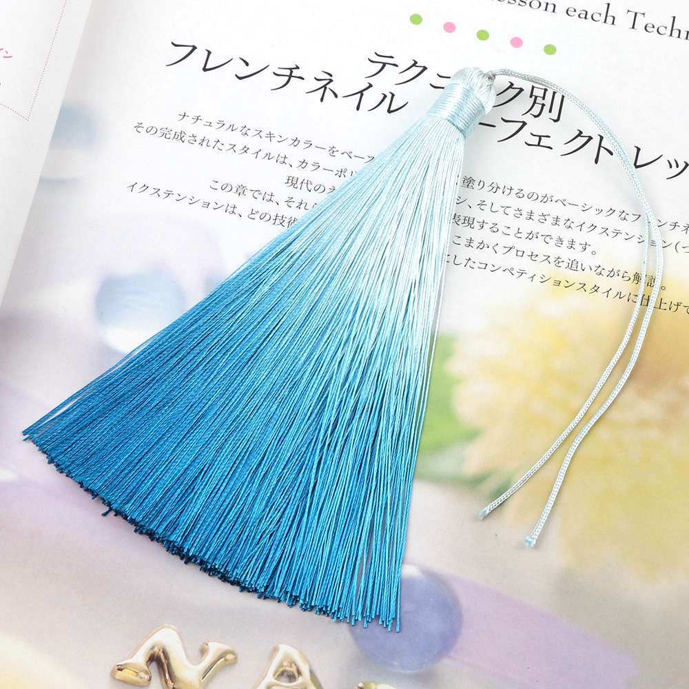 Boucles d'oreilles en Polyester à franges 13cm | 2 pièces, frange pour téléphone portable, bijoux à bricoler, chaîne porte-clés auto-même, boucle d'oreille, pendentif: 10