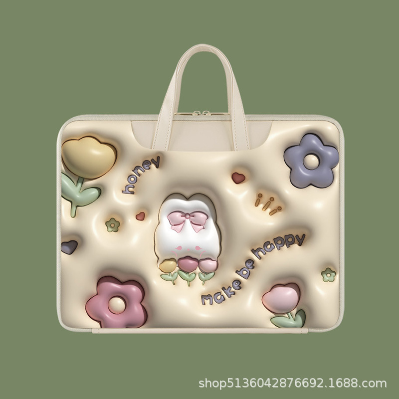 Uitbreidbare Air-laptoptas voor 13/14 inch computer 15,6 inch laptoptas: WIT