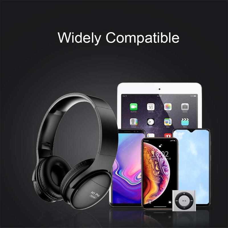 H1-Auriculares auriculares inalámbricos con Bluetooth con cancelación de ruido para videojuegos, cascos con micrófono, compatible con tarjeta TF, estéreo HIFI