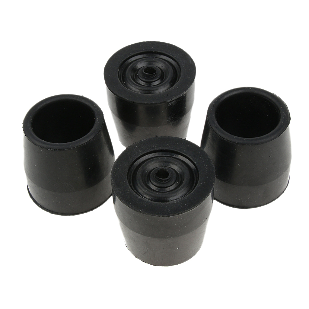 4Pcs Anti-slip Walking Stick Ferrules Cane Crutch Rubber Pad Heavy Duty End Bottoms Protector for Disabled Elder
