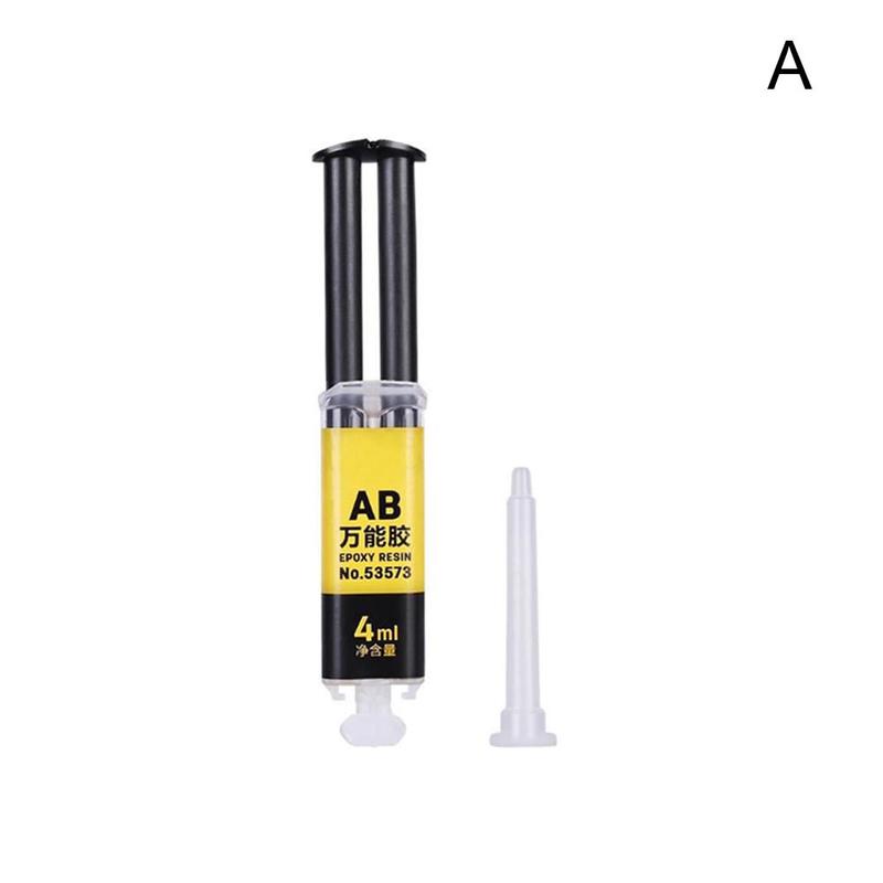 Pegamento AB fuerte de secado rápido, epoxi adhesivo de hierro, acero, aleación de aluminio, vidrio, plástico, madera, cerámica y mármol, 25ML: A