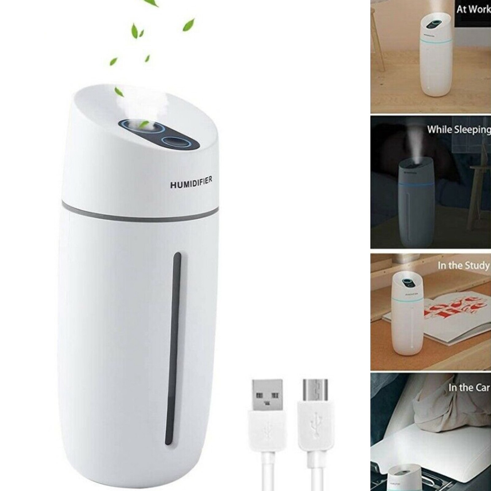 Humidifiers 260ml Humidifier Air Purifier Whisper Quiet Humidifier