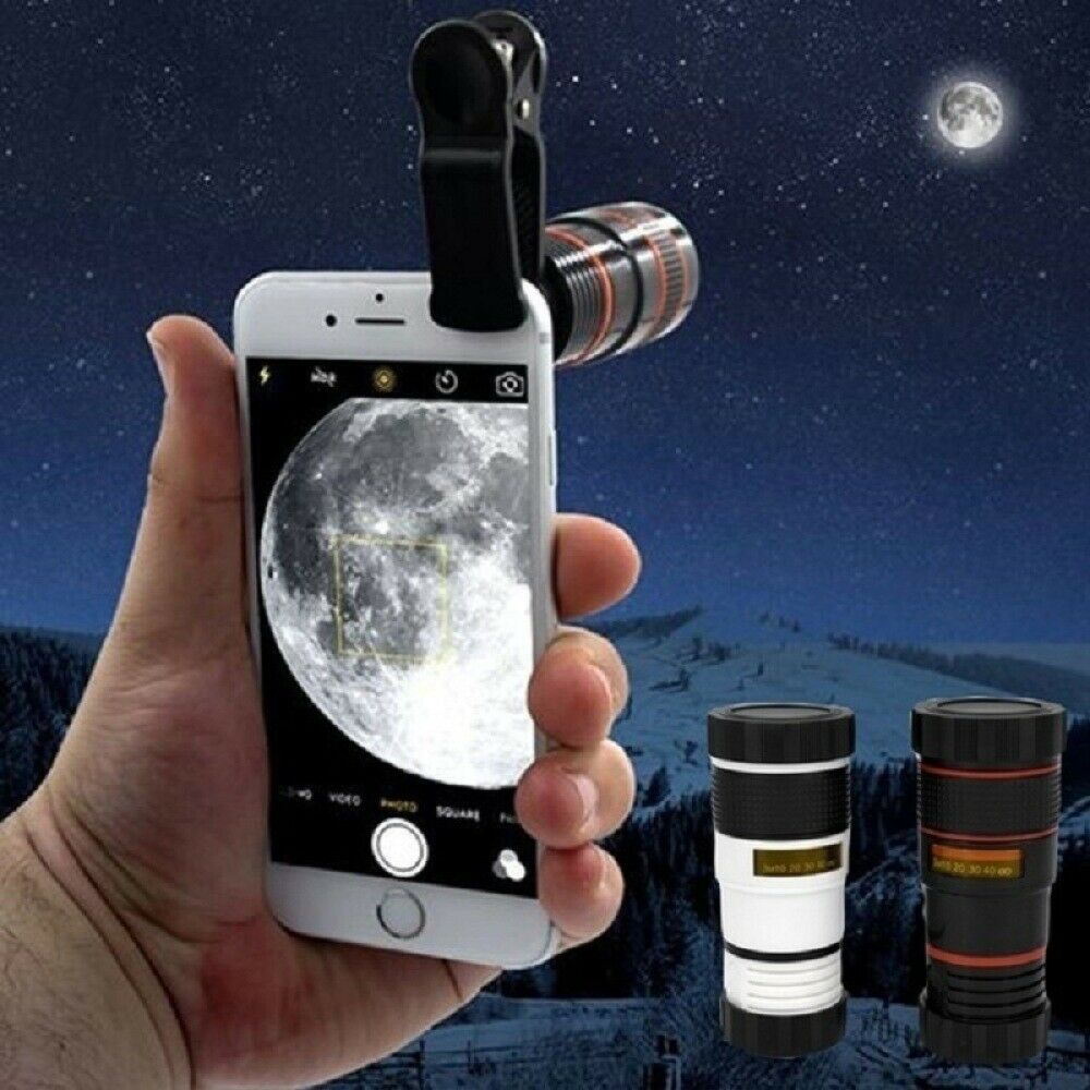 Optische Zoom 8X Mobiele Telefoon Telescoop Lens Hd Telescoop Camera Lens Met Clip Voor Iphone X 8 7 Samsung S8 s9 Xiaomi Universele