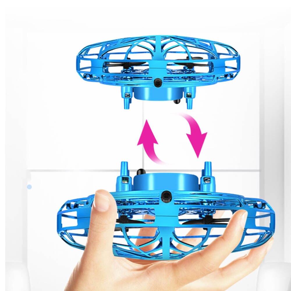 Ovni avion intelligent télécommande hélicoptère LED lumineux Mini hélicoptère UFO RC jouet de noël directe