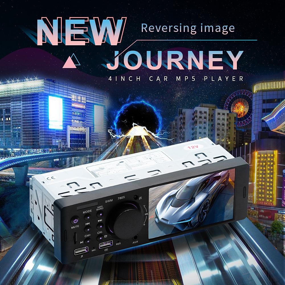 4.1 Inch TFT 1 Din Car Radio Audio Stereo FM Radio Bluetooth MP5 Multimedia Player Can Be Connected To The Rear View Camera