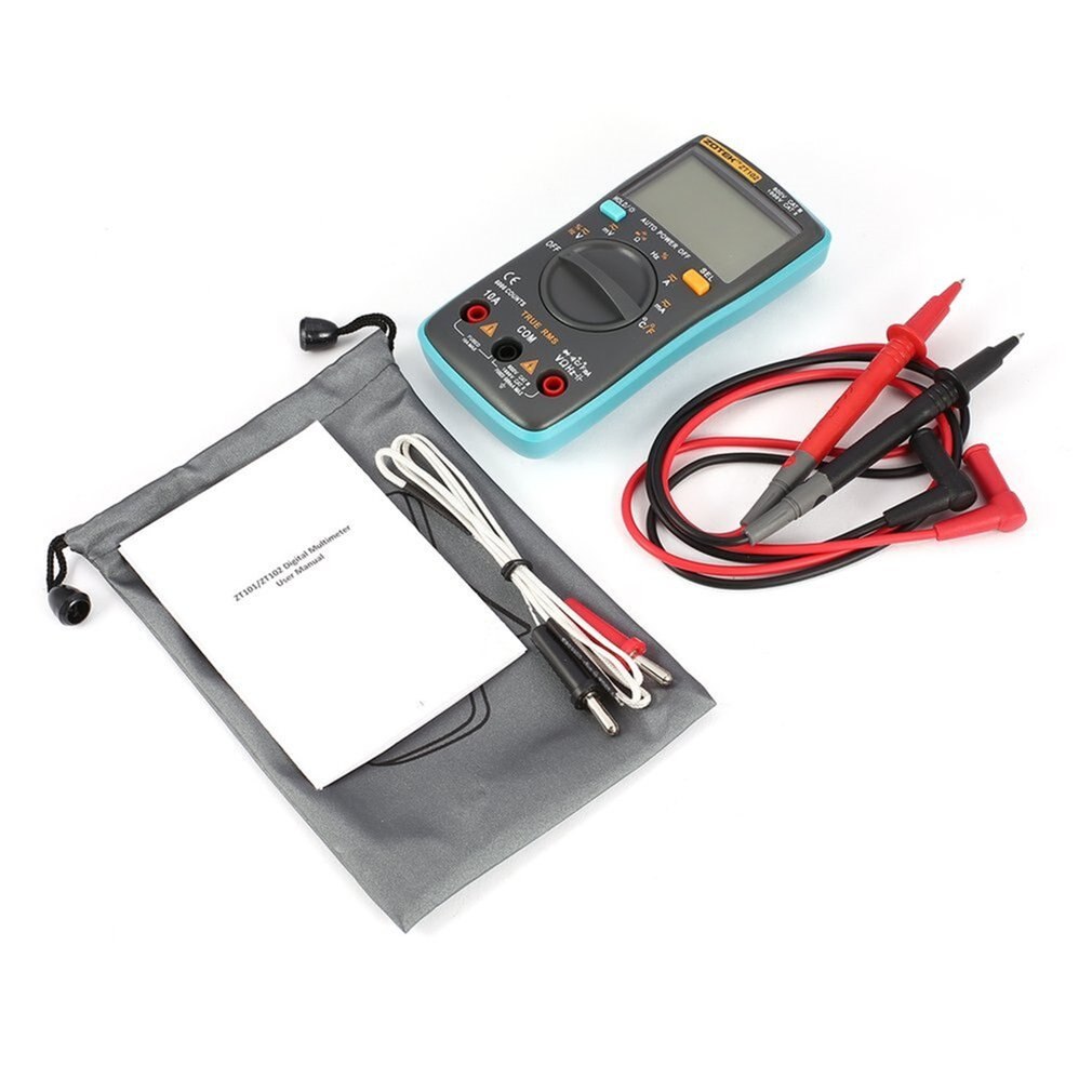 ZT98 Mini Auto Range Digital Multimeter 1999 counts AC/DC Ammeter Voltmeter 550V Overload Protection LCD Backlight: ZT102