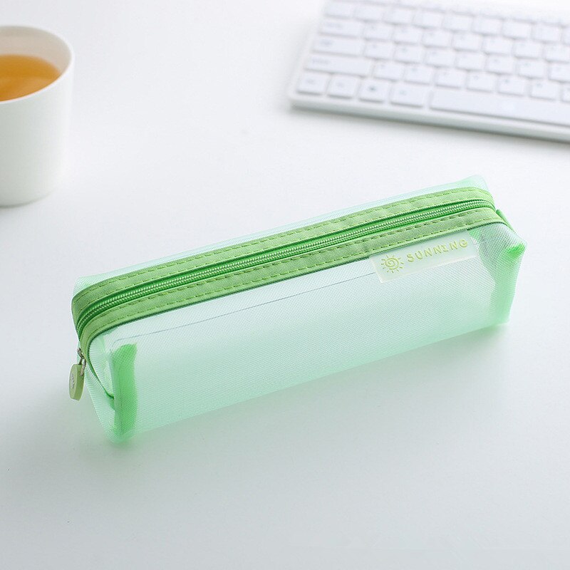 grid pencil case Transparent estuche escolar Kawaii school supplies estojo escola kalem kutusu material escolar pencilcase: 4