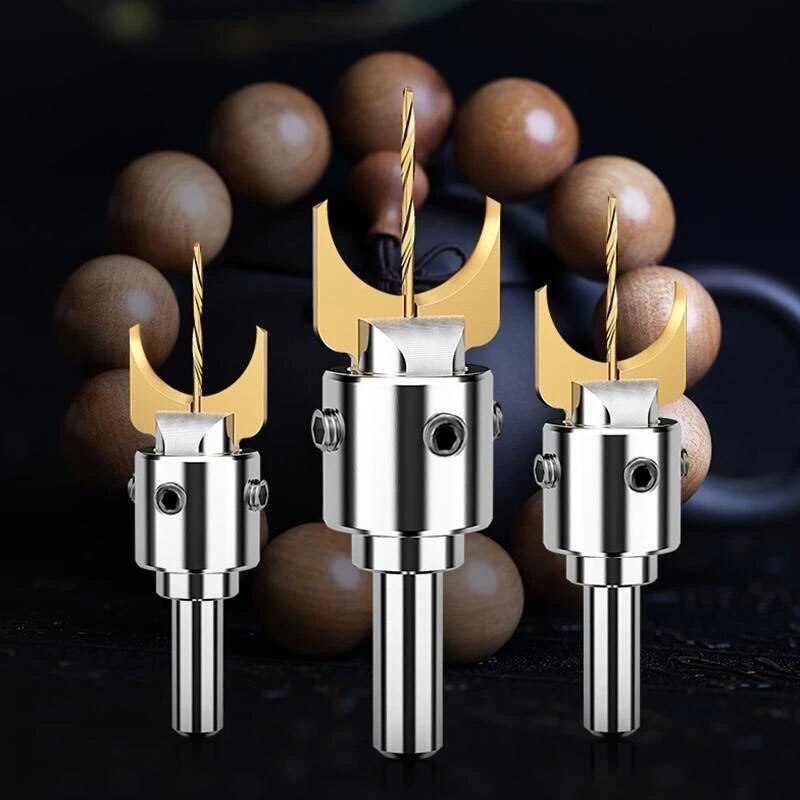 Premium Beads Drill Bit Wooden Bead Maker Buddha Beads Ball Router Bit Woodworking Tools Glitch-free TP