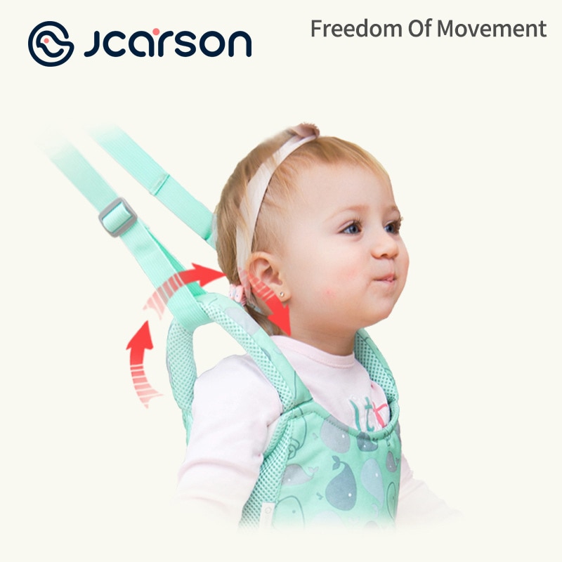 Jcarson mochila de segurança unissex para bebês, arnês para assistente de caminhada, aprendizagem e segurança para crianças
