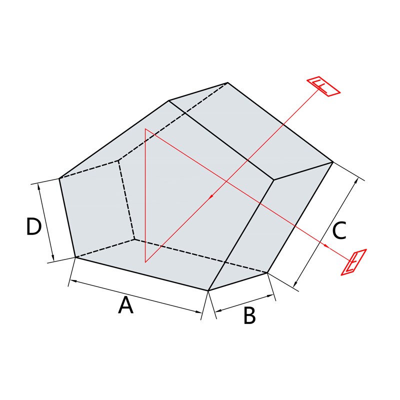 Pentaprism Right Angle Prism Irregular Polygonal Special Teaching Experiment Optical Glass