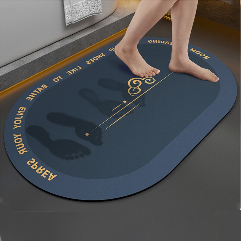 Tapis de bain Super absorbant, paillasson antidérapant en Diatomite douce à séchage rapide, tapis de salle de bain, décoration de la maison, paillasson d'entrée de cuisine