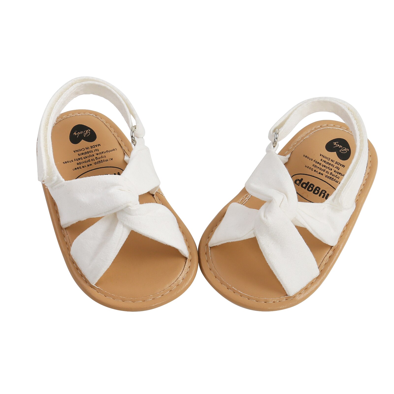 Chaussures pour bébé fille de 0 à 18 mois, sandales plates de couleur unie, semelle en caoutchouc souple, antidérapantes, chaussures de première marche d'été