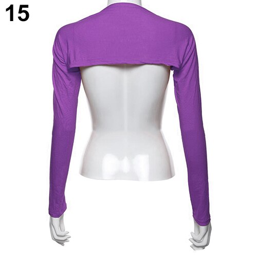 Vrouwen Solid Katoen Stretch Een Stuk Schouder Mouw Zon Arm Cover