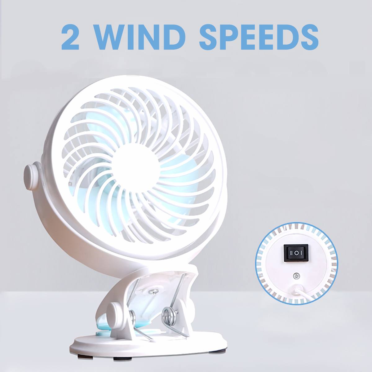 Mini Draagbare Ventilator 2 Speed Verstelbare Fans Home Bureau Reizen Usb Opladen Handheld Luchtkoeler Clip Fan Desktop Tafel fan