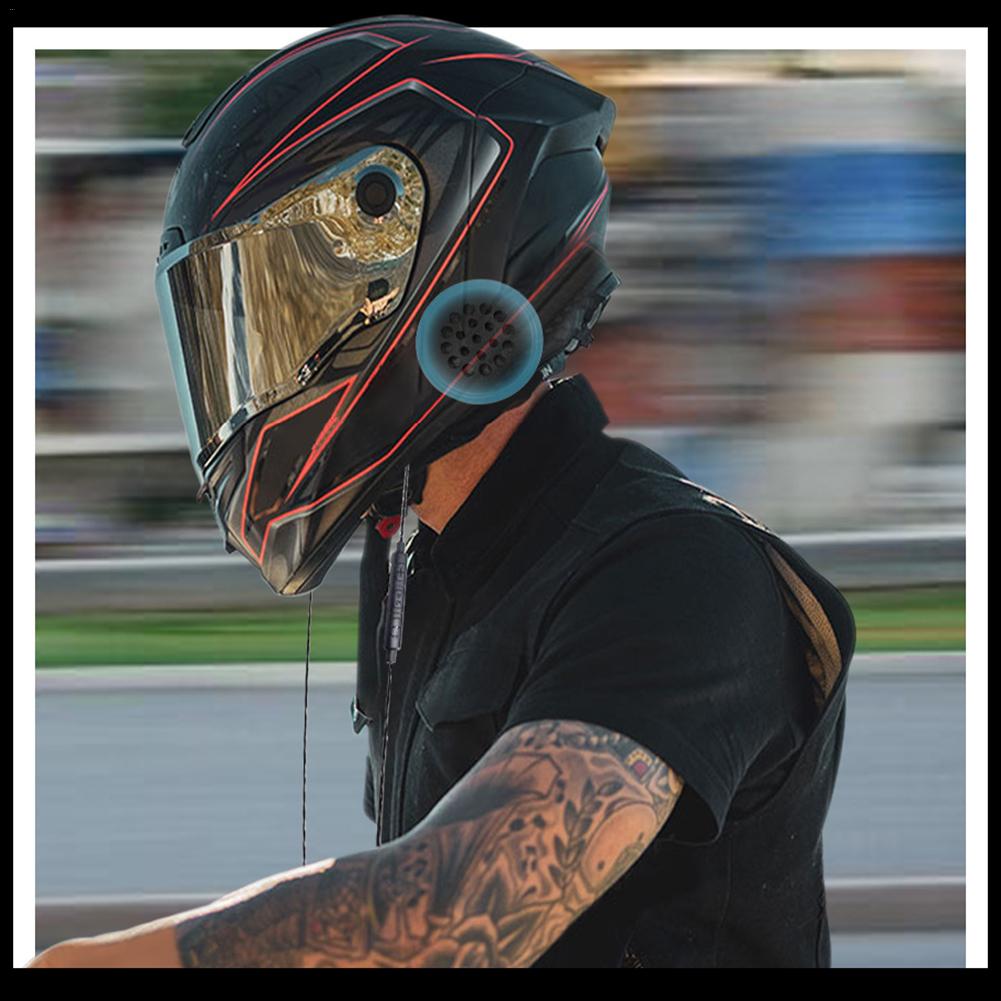Motorbike Wired Headphones High-fidelity Headset Speakers Anti-interference For Motorcycle Helmet Riding Hands Free Headphone
