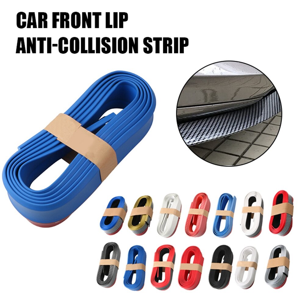 2.5M Universal Car Front Bumper Protector Rubber Guard Car Protector Front Bumper Guards Lip Splitter Auto Bumper Exterior