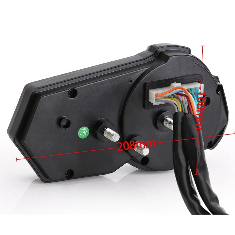 Universal- 12V Motorrad LCD Digital Manometer Oeter Drehzahlmesser Speeeter KM/H