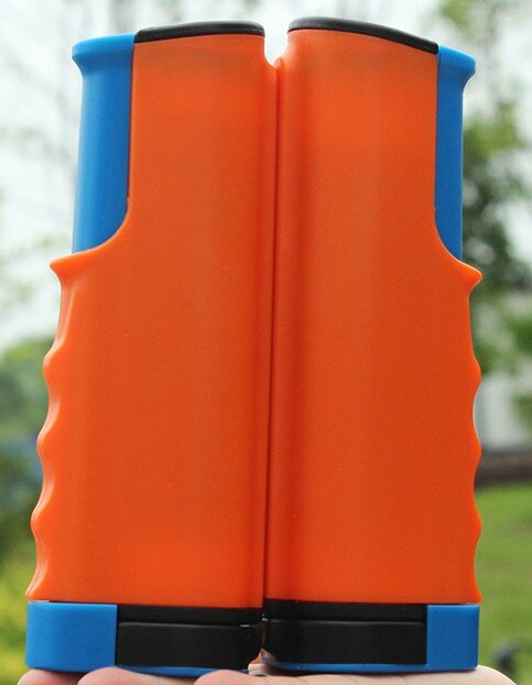 Stall Portable Thick Ping Pong Grid Free Extendable with Ping Pong Multi--Set: Single Wavy Edge Grid  Orange 