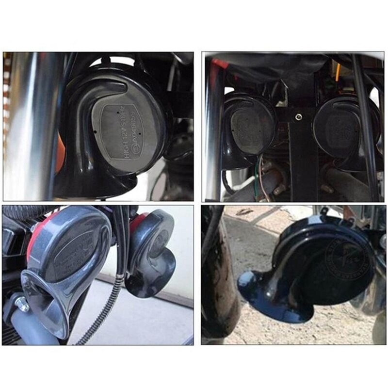 12V 300dB 4 Trompete Super Laut Luft Horn Kompressor mit Montage Bausätze Auto Trompete Lautsprecher