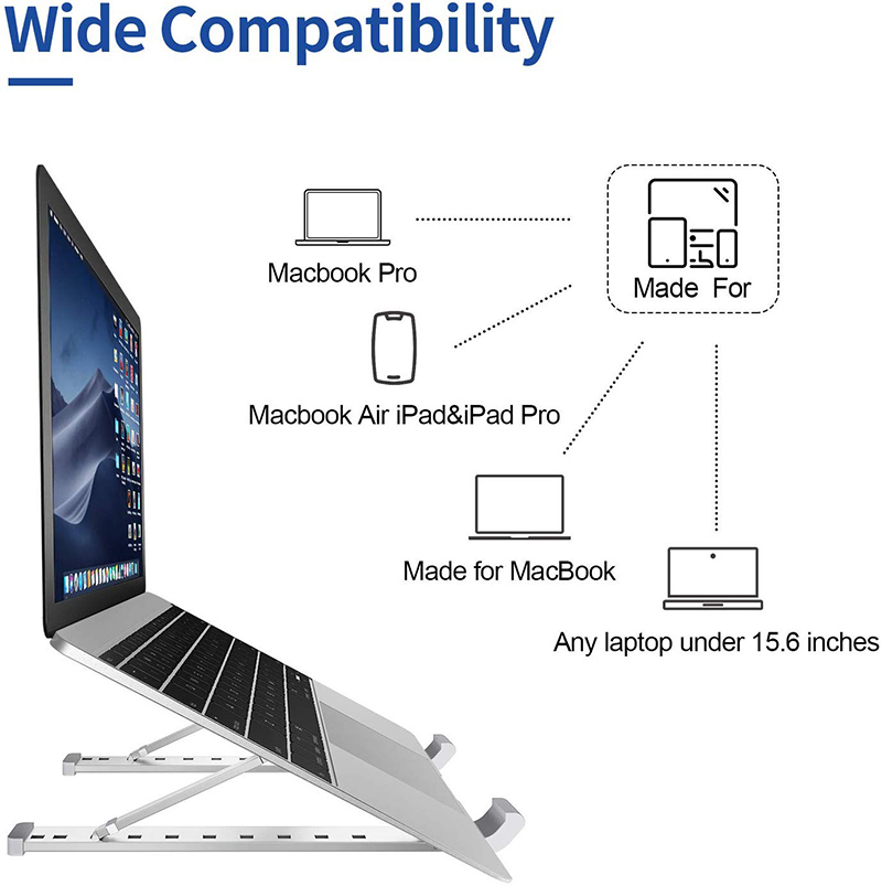 Laptop Stand Houder Hoogte Verstelbare Aluminium Laptop Notebook Houder Draagbare Notebook Te 17 Inch Voor Macbook Air Pro Houder