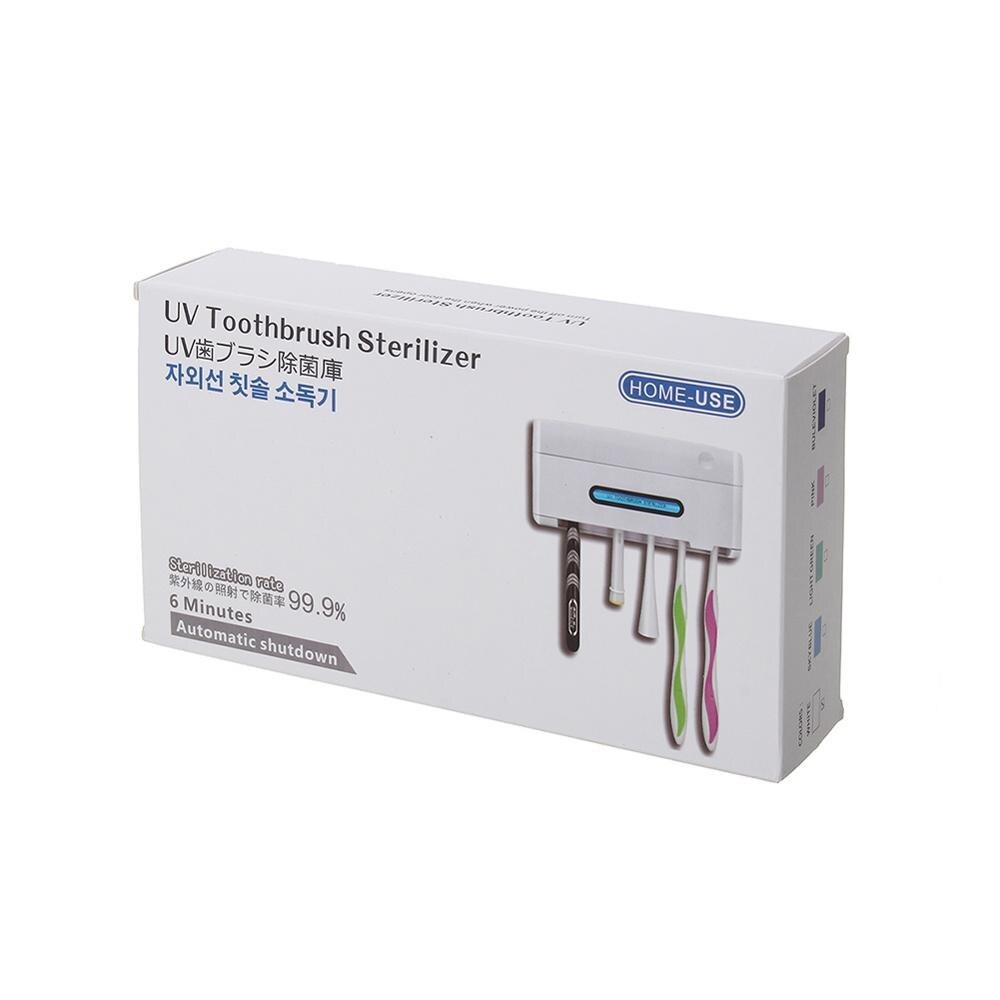 Antibacterial 2 in 1 UV Light Ultraviolet Toothbrush Automatic Toothpaste Dispenser Sterilizer Toothbrush Holder Cleaner