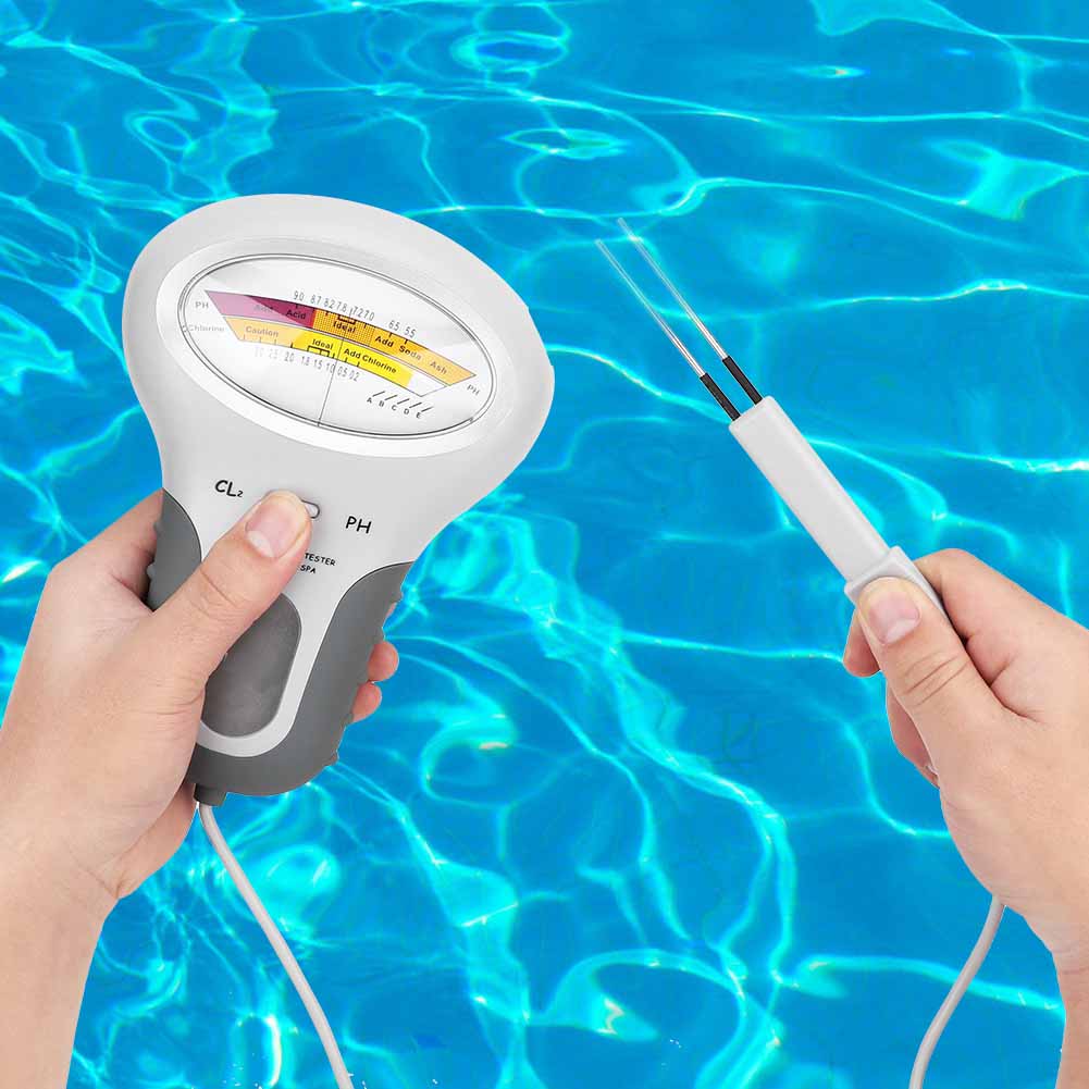 Svømmebassinvandtester ph-måler klortester vanddetektor til swimmingpool uden batteri pooltilbehør