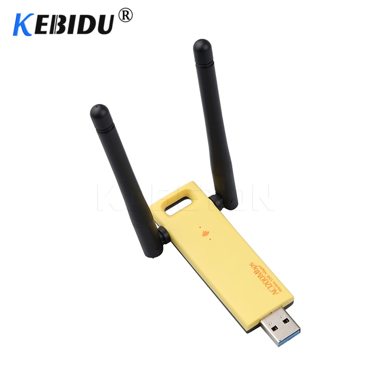 Kebidu 1200Mbps Draadloze Netwerkkaart Dual Band Usb Adapter RTL8812 USB3.0 Draadloze Netwerk Wifi Adapter 2.4 Ghz 5.0 Ghz ethernet
