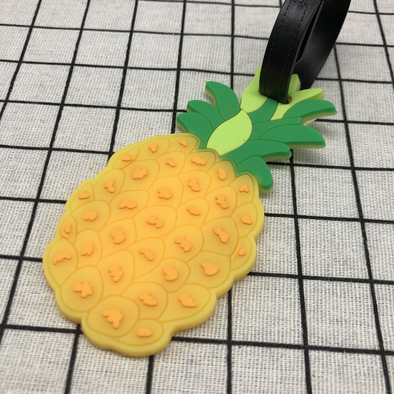 Ananas Reise Zubehör Kreative Gepäck Tag Silica Gel Koffer ID Adresse Halter Gepäck Internat Tags Tragbare Label PVC