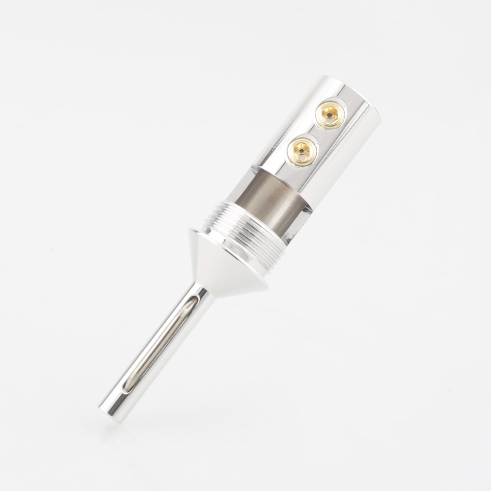 Viborg  vb402r pure koperen rhodium geplateerde banaanstekker, pure koperen high-end banaanstekker voor luidsprekerkabel