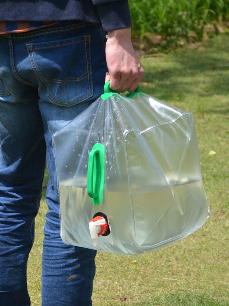 Outdoor 20L Folding Transparent Bucket Portable Bucket Water Bag Take Water Bag To Hold Water Bag Portable Water Container