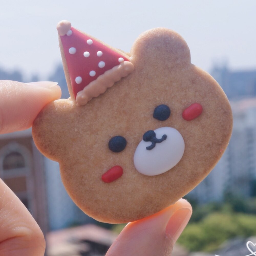 Cookie Cutter 3D Bear Plastic Cake Cookie Buscuit Cutter Fondant Mold Icing Cookie Decorating Tools for Children's Day Kids