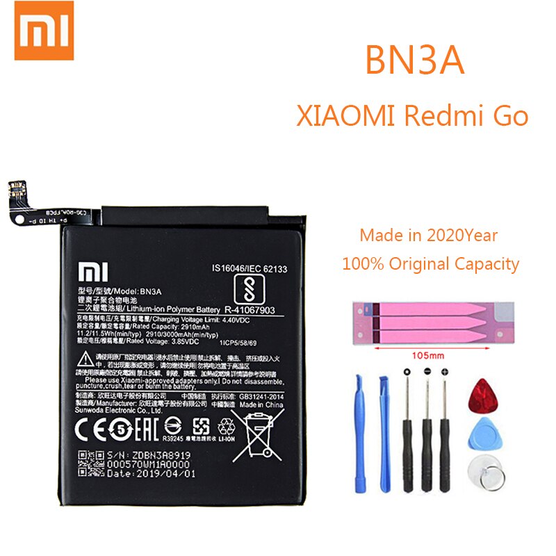 Bn3a bn4a bp40 bp41 original xiaomi redmi k20 pro/mi9t pro bateria de substituição para xiomi hongmi go k20 mi9t nota 7 baterias: BN3A Redmi Go